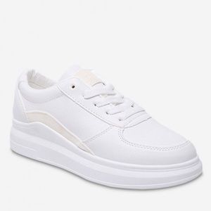 NEVER WORN WHITE LEATHER ZAFUL SNEAKERS